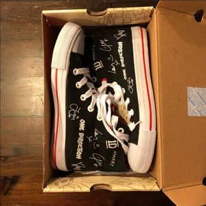 “Converse” style One Direction high top sneakers